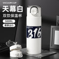 316 stainless steel vacuum insulated tumbler - large capacity, dual-drink, pop-up straw, portable water bottle for students (men & women)
