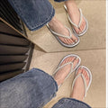 Women's flip-flops: stylish and sophisticated summer sandals - new fashion flat-heel thong sandals for beach and everyday wear