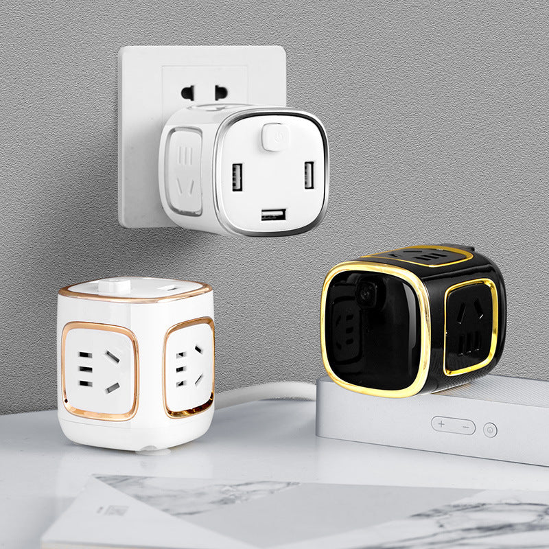 Magic cube socket converter usb plug splitter multifunctional power strip panel multi-outlet home wireless