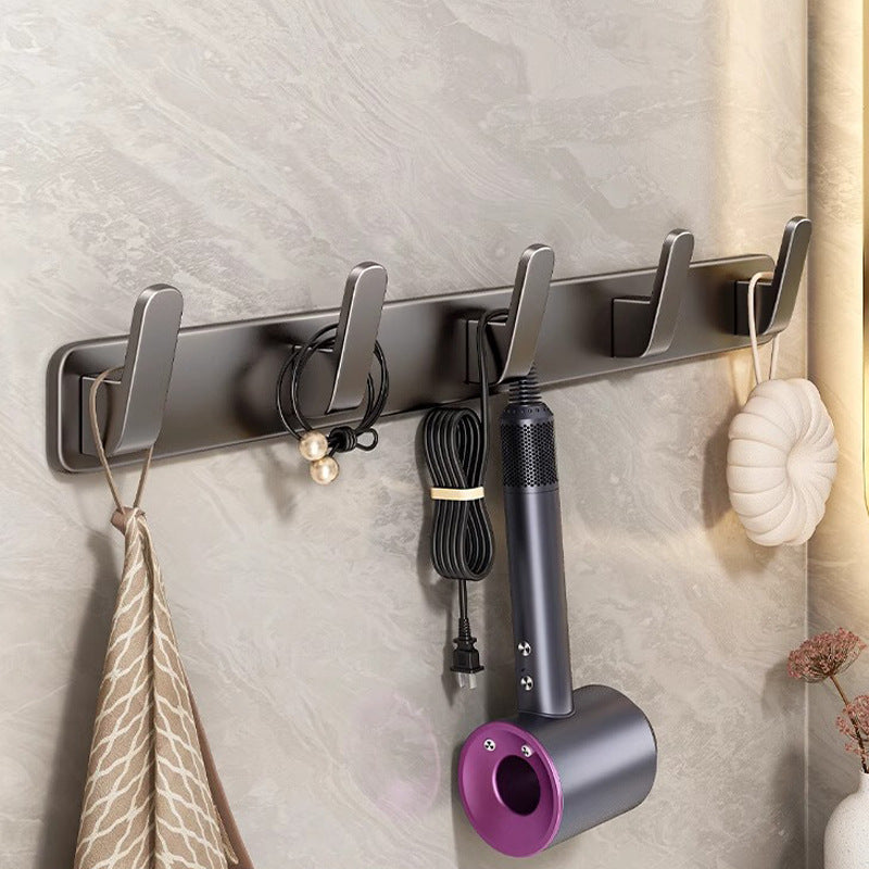 Wall-mounted clothes hooks for entryways, closets, bathrooms, kitchens, and home use. space aluminum, no-drill installation, multi-hook design