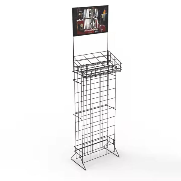 Source factory supermarket durable metal wire ten-layer red wine display rack display rack