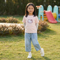 Spring new girls' trendy cartoon puppy jeans - stylish korean-style kids' pants for baby girls