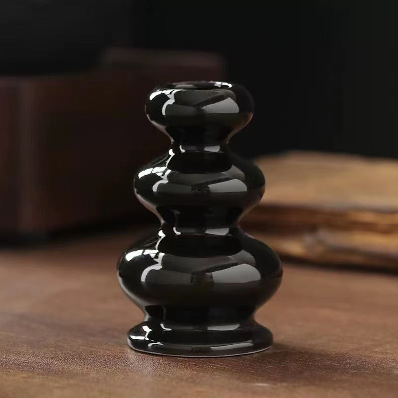 Nordic ins ceramic candle holder candle light dinner props romantic candle holder home dining table table decoration ornament