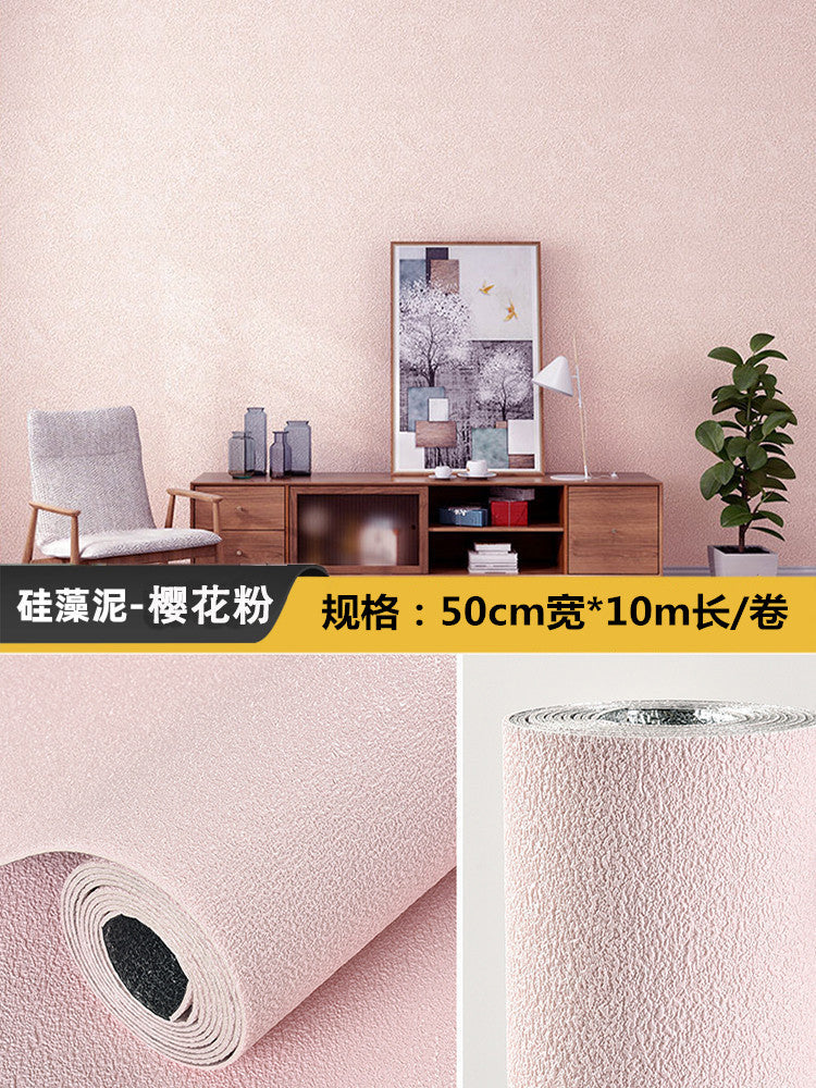 Special wallpaper for gray walls Self-adhesive waterproof and moisture-proof 3D three-dimensional wall stickers Wall wallpaper to cover up ugly household dormitory stickers