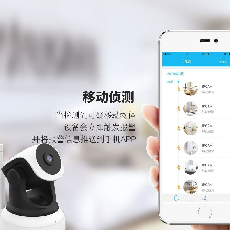 Kitty hawk look at the monitor indoor remote mobile phone night vision high definition home wireless surveillance camera infrared