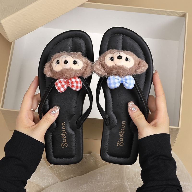 Summer cartoon flip flops women 2026new arrivalcute cartoon casualeasiest for matchskirtnon-slip flip flops women summer