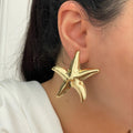 Wholesale gold earrings - european & american style, cross-border alloy jewelry accessories, unique & high-end, statement starfish earrings for women