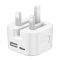 exclusive pd 35w uk plug dual-port a+c foldable eu plug charger, compatible with apple iphones for fast charging