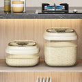 Rice bucket for home2025new arrival insect-proof and moisture-proof sealed rice cylinder rice storage rice box food grade grain storage barrel