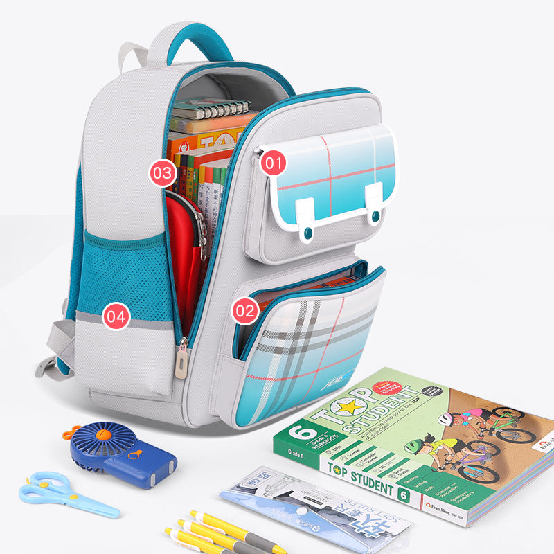 New 2024 kids' ergonomic backpack - lightweight school bag for grades 1-6 (elementary school)