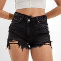 Distressed denim shorts for women -  &  hot seller - solid color denim shorts - trendy & stylish jeans