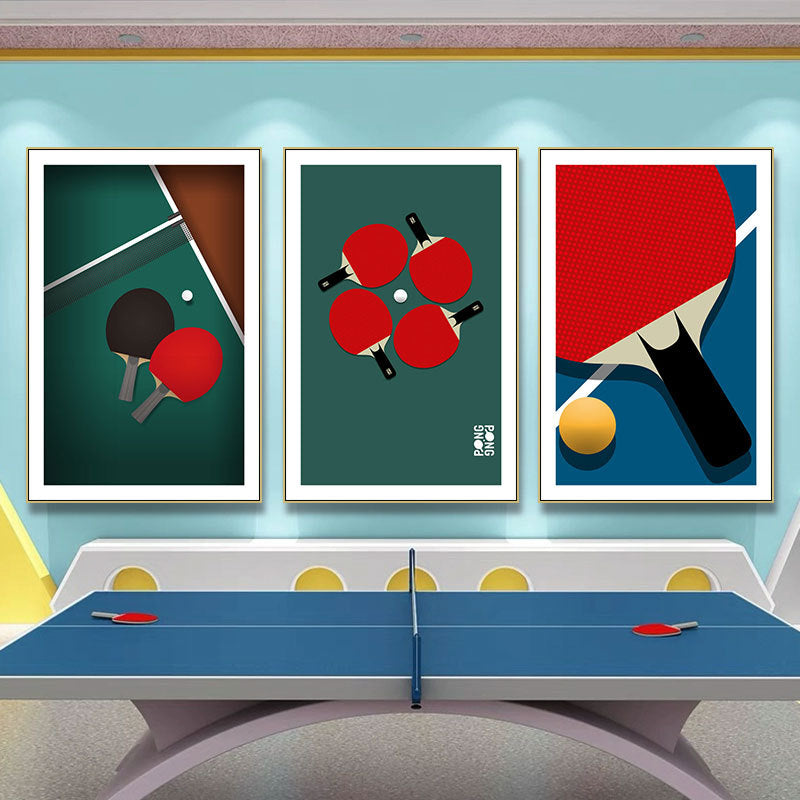 Bing Ball Room Decorative Painting Simple Sports Room Promotional Poster Wall Painting Gym Sports Inspirational Mural