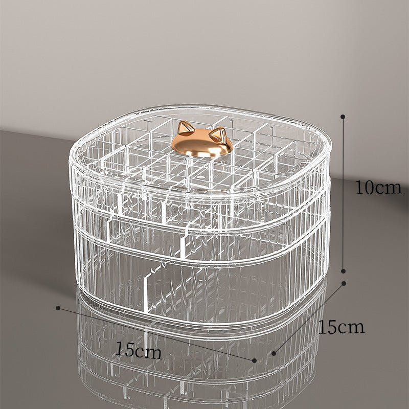 Liheng transparent storage box can be stacked with jewelry storage box, multi-layer princess ins style jewelry hairpin, small jewelry box.