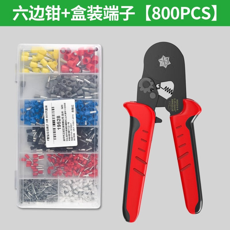 Warranty connection terminal Crimping pliers Tubular wire head Connection nose clamping crimping pliers Tools electrician professional pliers