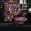 Imperial chair spring cushion computer chair boss chair office luxury genuine leather reclining massage executive chair