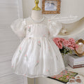 Girls' dress  new style: chic bowknot sweetheart puff sleeve dress for little girls