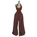 European and american cross-border women's fashion:  summer new arrivals - high-waisted, designer striped wide-leg casual pants with tie details