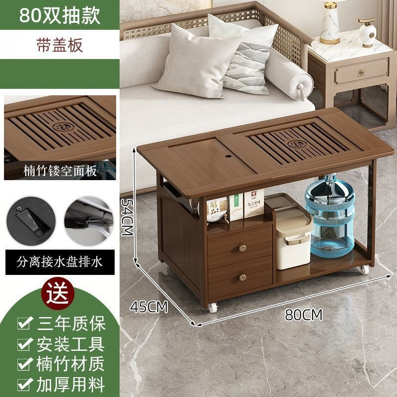 Movable tea table balcony new arrival coffee table living room tea table small for home tea table all-in-one complete set of tea cabinets