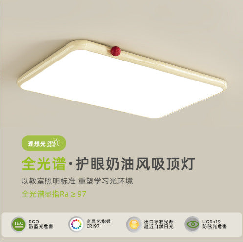 Cream wind bedroom light French red bean master bedroom light Zhongshan lighting modern simple restaurant children's room ceiling light