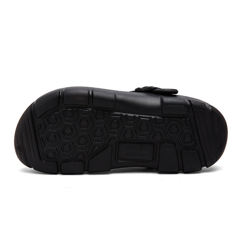 Foreign trade new Baotou Birkencool slippers women wear seaside beach hole shoes in summer versatile half-drag Muller shoes