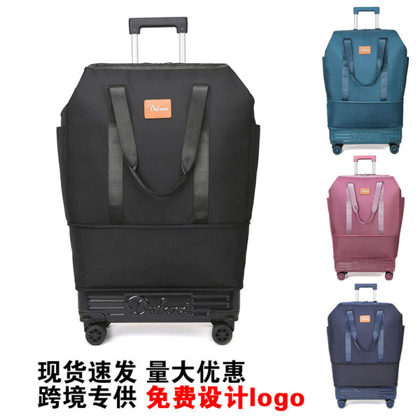 Internet celebrity tie rod bag travel bag universal wheel detachable foldable expandable boarding business travel waiting for delivery storage bag