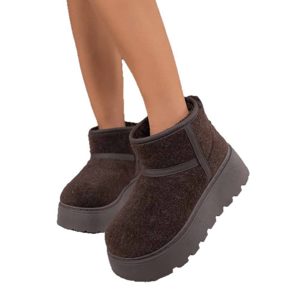 plus sizethick soleknee socks snow boots for women  autumn winternew arrivalfleece-linedthickenedheattech cotton shoes for women
