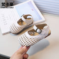 Vancahao girls' sandals: new summer  collection - kids' woven closed-toe first walker shoes, korean style girls' beach sandals