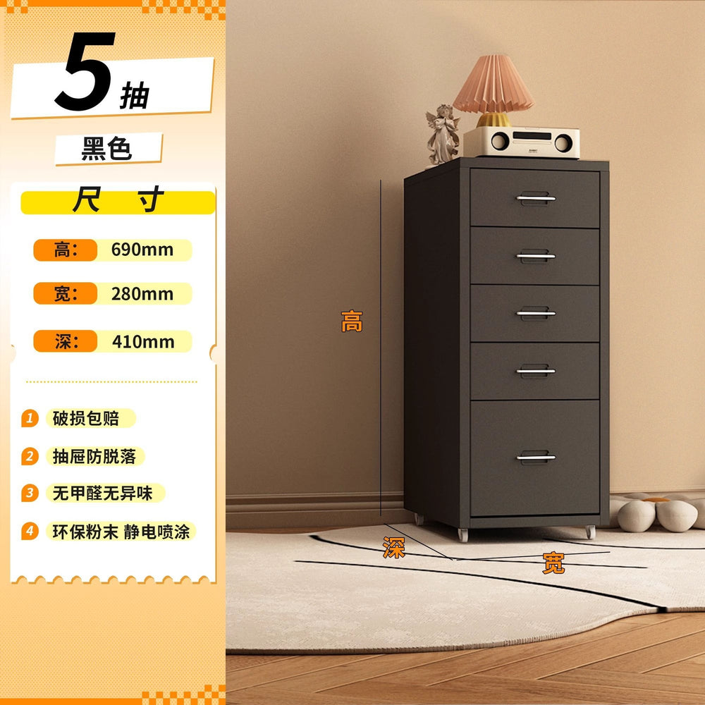 Haiermo cream style eight drawer cabinet movable desk under drawer cabinet living room bedroom room storage dopamine popular