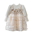Girls' dresses: new autumn  collection - elegant fleece-lined birthday dress for little girls, super fairy tutu princess dress for children