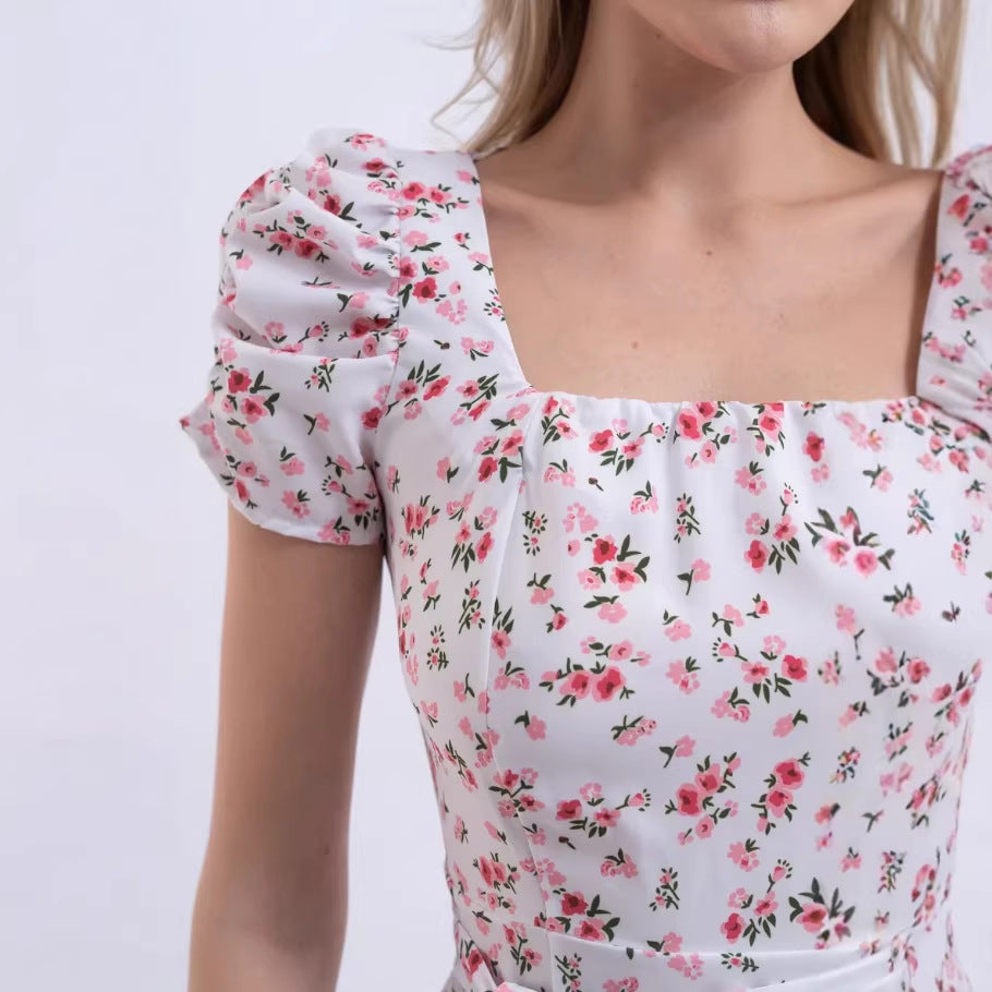 Women's  summer new arrivals: plus size french retro slimming sweet dress