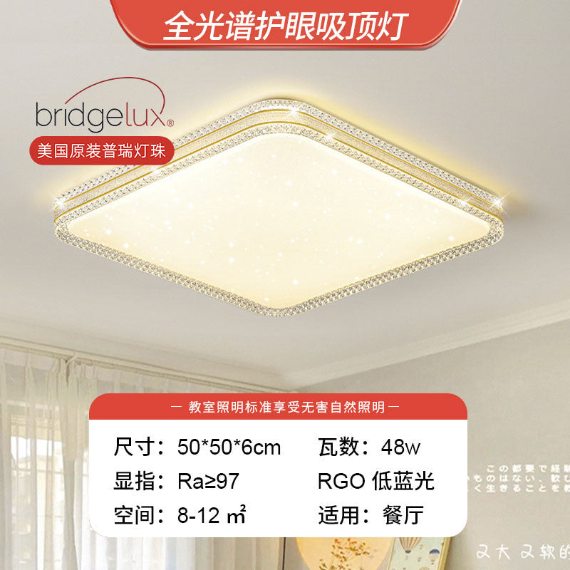 2025 New Lighting Bedroom Living Room Light Modern Simple Atmosphere Full Spectrum Eye Protection Ceiling Light Whole House Package