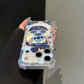 Suitable for apple 17promax mobile phone case blueberry planet stitch airbag transparent case iphone18 soft case 15