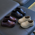 Kids' soft-soled single shoes - perfect for school, performances, and a british-inspired look. ideal for spring, these black leather shoes for boys add a touch of style to any outfit