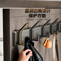 Hook-free punch-free wall-mounted bathroom coat rack, toilet bathroom door rear row hook, cross-border