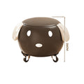 Sliding chair wheel small stool for home pulley low stool shoe changing stool door seat living room creative kids leather bench