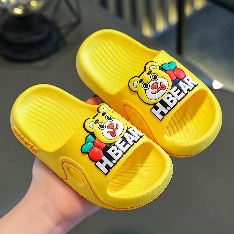 Kids' summer cartoon slippers - boys' indoor home anti-slip soft sole bathroom cute girls' baby parent-child sandals
