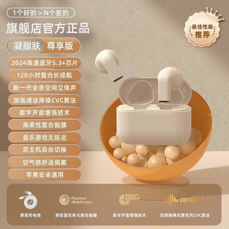 Mini wireless bluetooth earbuds 2024 new arrival: stylish design, ultra-long battery life, in-ear noise cancelling, universal compatibility