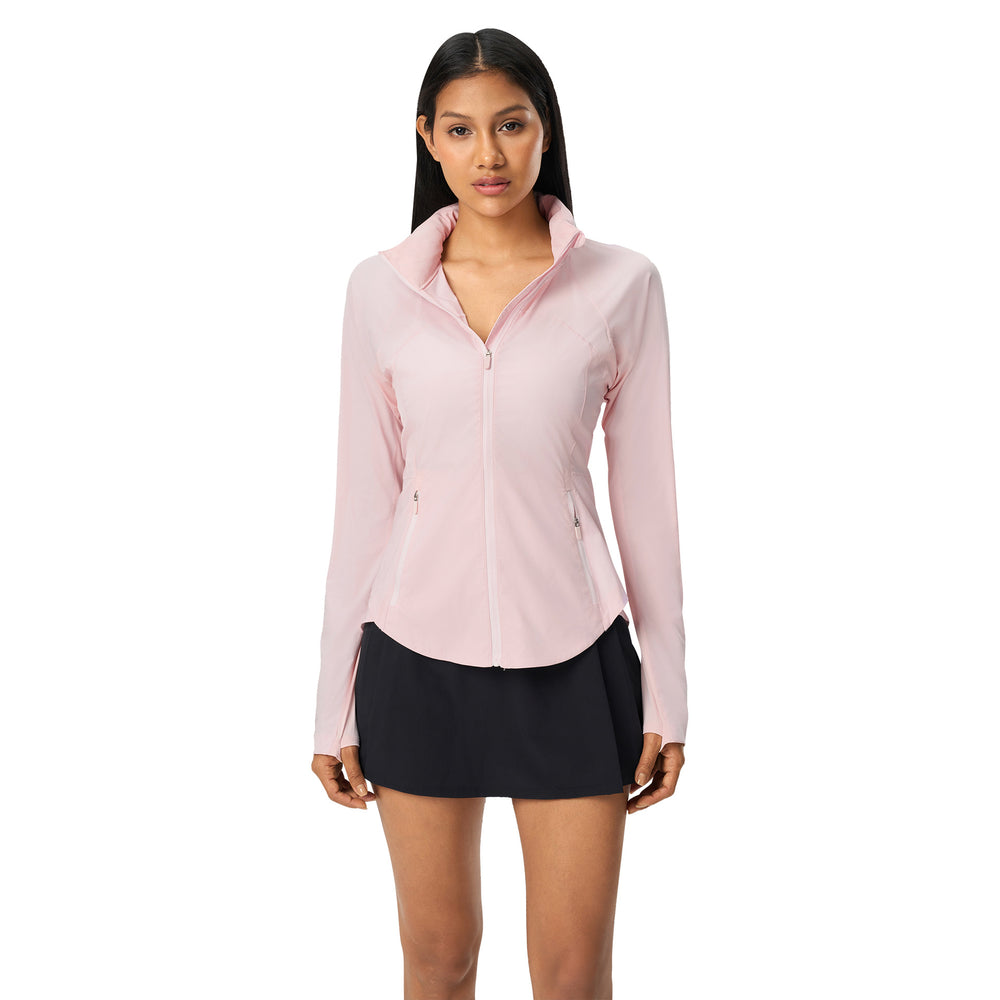 Summer cooling sun protection clothing for women - uv protection, slimming waist design, concealable hood, outdoor sun protection jacket dss098