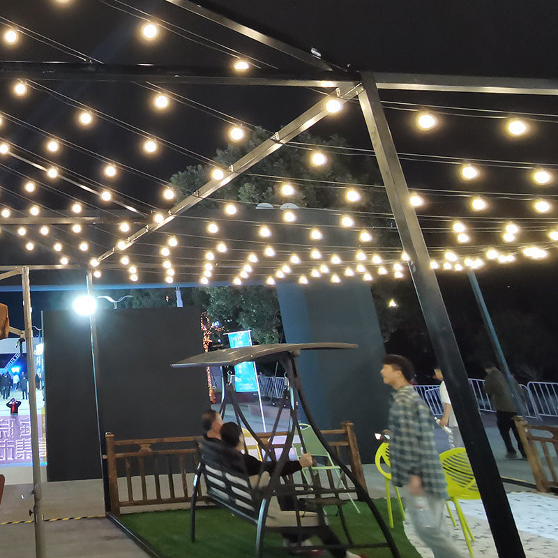 Waterproof G50 round ball light Solar light string light Outdoor light string LED Chinese New Year courtyard street camping decorative light