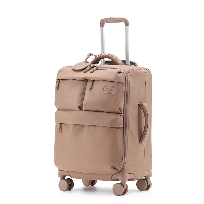 Airway large-capacity suitcase, silent universal wheel tie rod suitcase, 20-inch boarding case, gift box, light