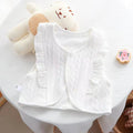 Baby spring autumk-style outwear vest cute western style lace vest outwear double layer vest trendy