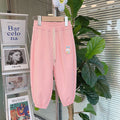 Kids' spring/autumn casual pants, baby sweatpants, girls' loose-fit outerwear trousers, new autumn collection for toddlers and young children, trendy children's clothing