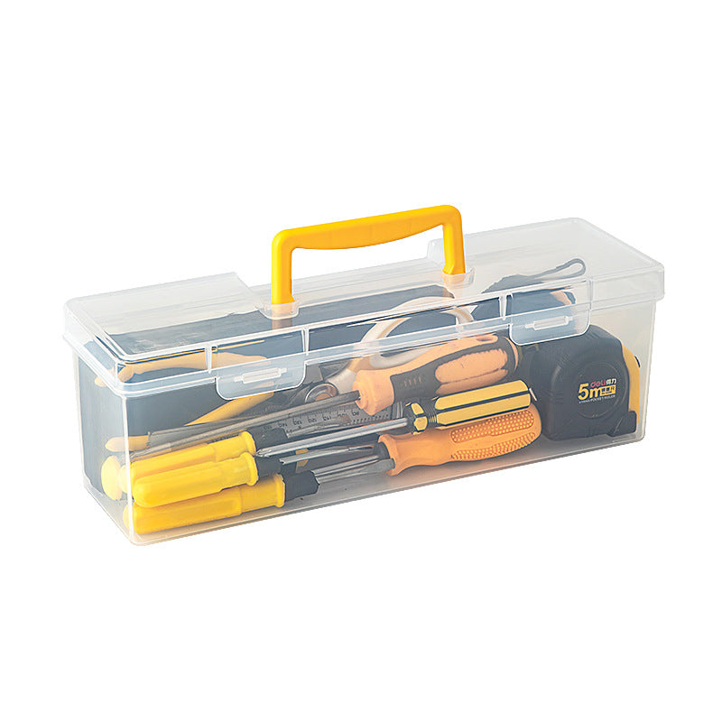 Household Multifunctional Hardware Toolbox Transparent Portable Tools Storage Box Wrench Screw Accessory Box Parts Box