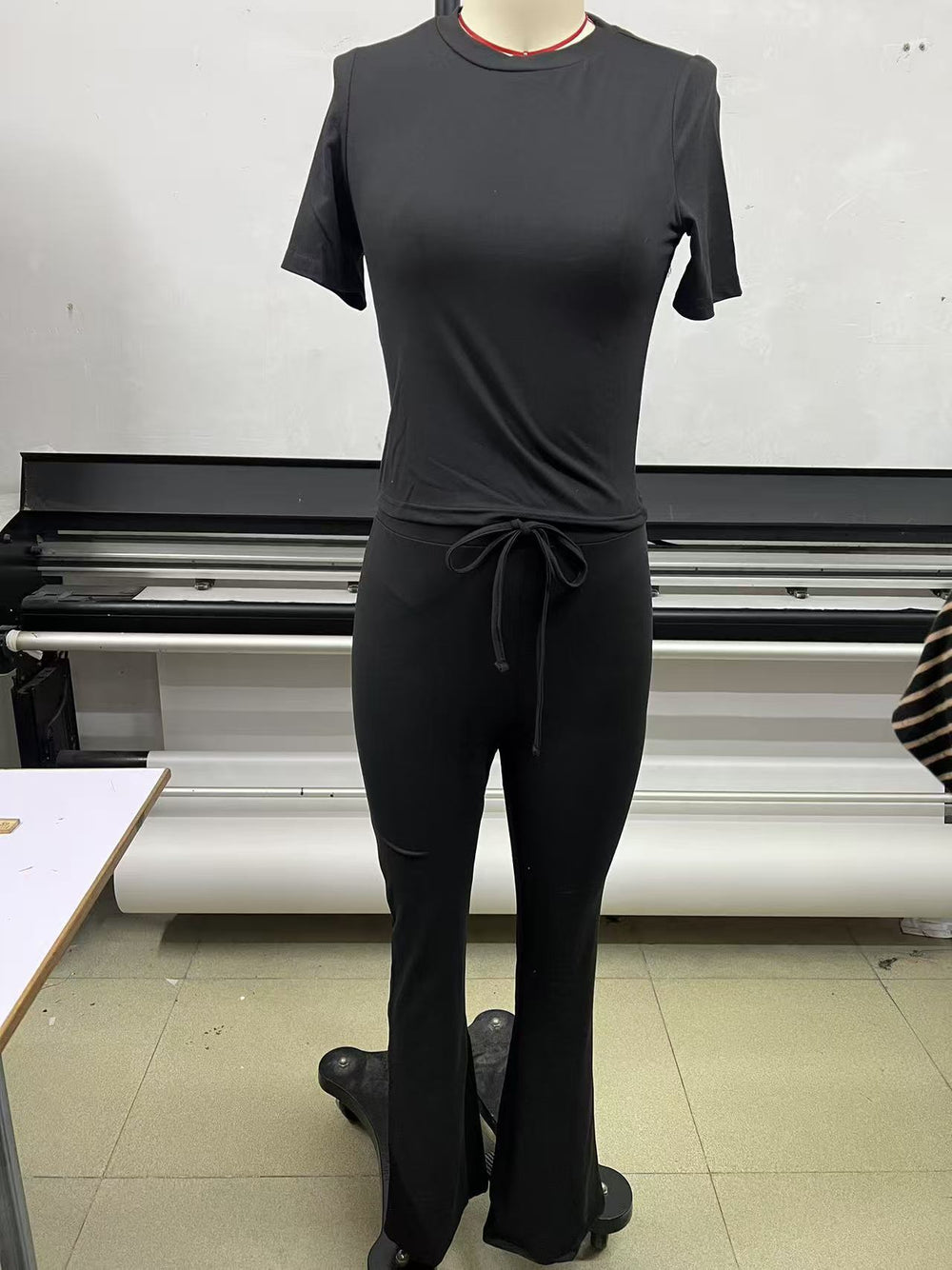 2025 amazon fashion cross-border new casual suit short sleeve tops pants home clothes sportswear yoga clothes