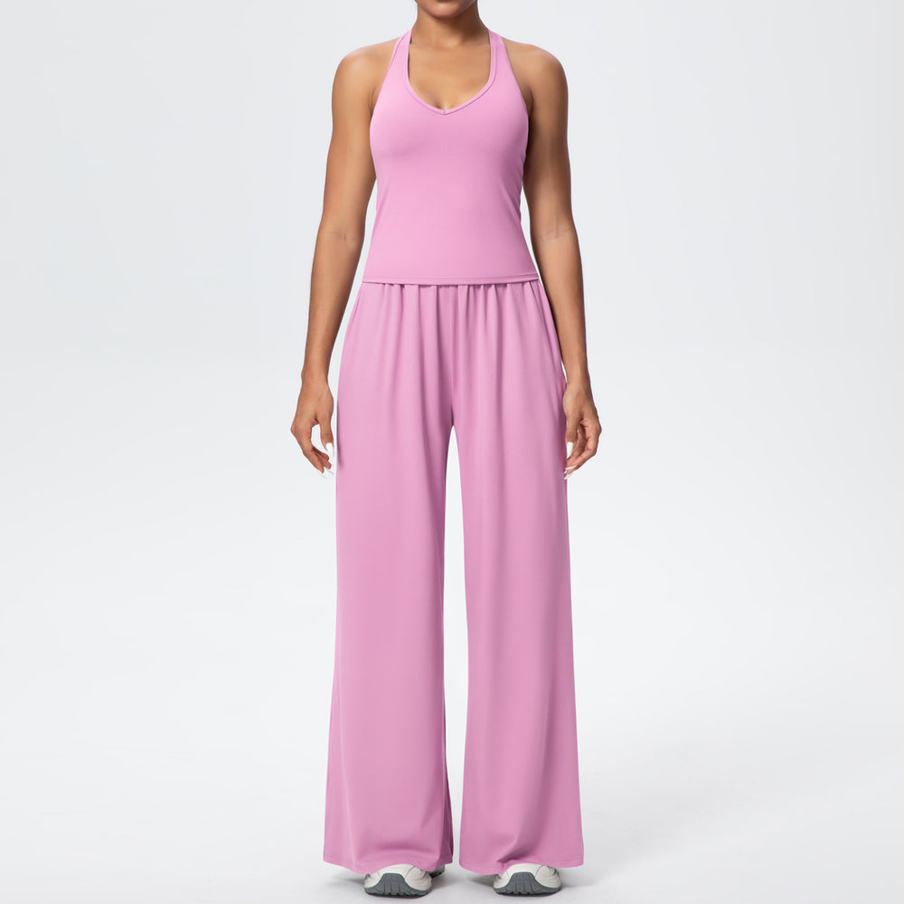 Fashionstylishnew arrival brushed yoga clothes, quick-drying, breathable, beautiful back sports suit, outdoor casual running fitness clothes