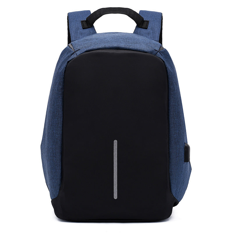 Cross-border business new computer bag male rechargeable junior high school student backpacking travel large capacity simple backpack