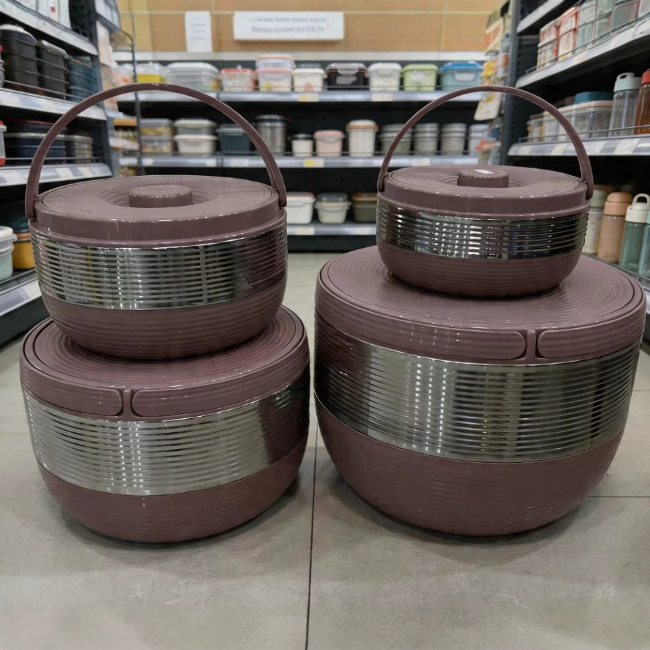 4pcs big size food warmer cross-border foreign trade large capacity insulated lunch box 3l-6l-9l-12l