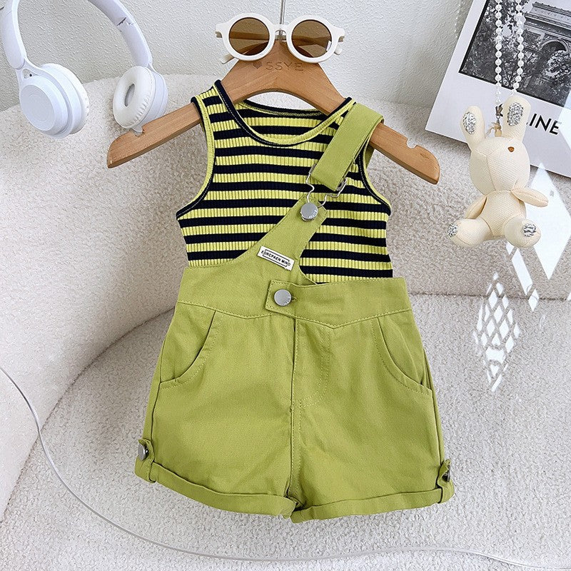 Kids' lightweight overalls: summer shorts for toddlers (ages 1-6) - stylish 5-inch shorts for boys and girls