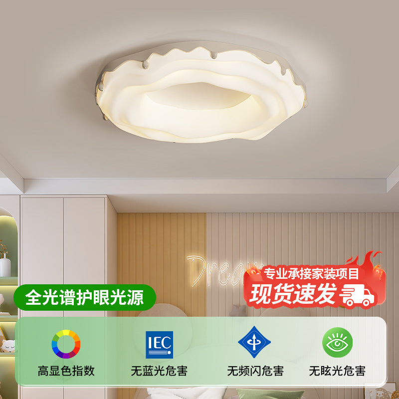 Cream Wind Creative Cookies Donuts Master Bedroom Ceiling Light Simple Modern Full Spectrum Eye Protection Book Room Lighting