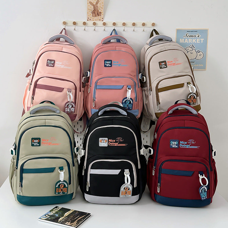 Spot large capacity backpack new fashion trend versatile backpack backpack college student nylon bag wholesale